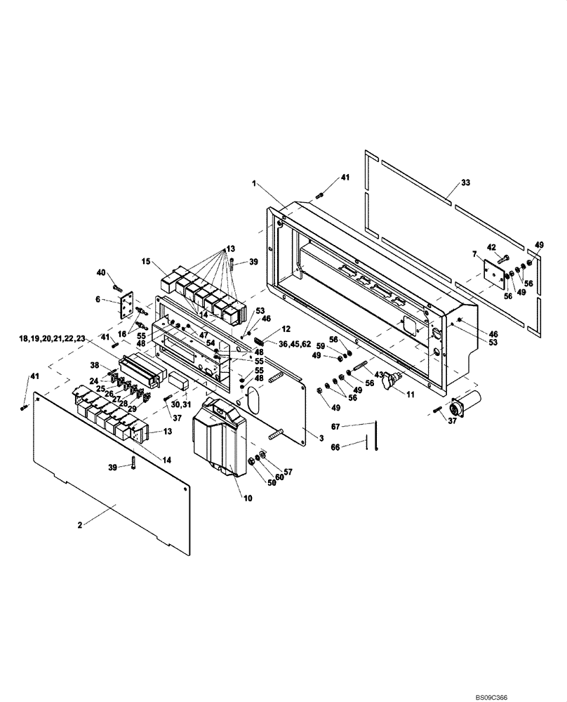 Схема запчастей Case DV213 - (55.640.01) - ELECTRICAL DISTRIBUTION SYSTEM (GROUP 404-2-ND136174) (55) - ELECTRICAL SYSTEMS