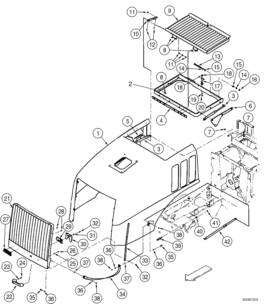 Схема запчастей Case 621D - (09-14) - HOOD (09) - CHASSIS