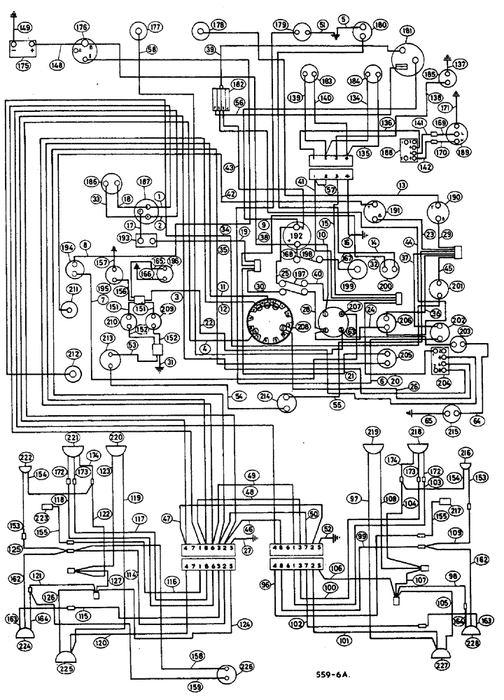 Схема запчастей Case 3400 - (047) - STARTING AND LIGHTING (55) - ELECTRICAL SYSTEMS