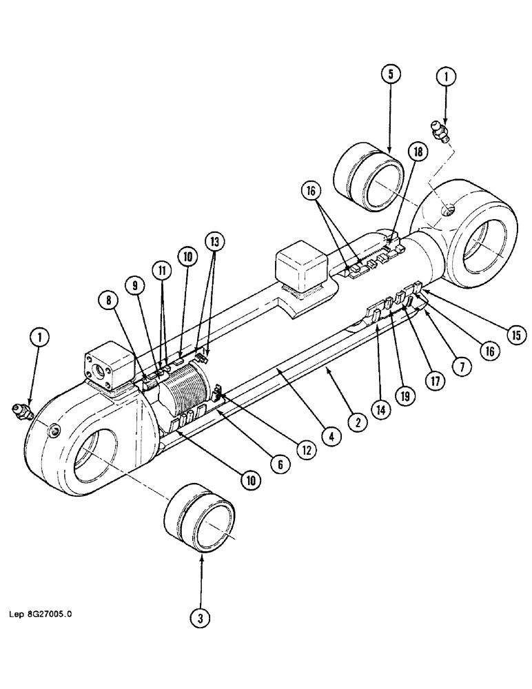 Схема запчастей Case 688C - (8G-108) - BEET GRAB CYLINDER, (XXXXX-) (07) - HYDRAULIC SYSTEM
