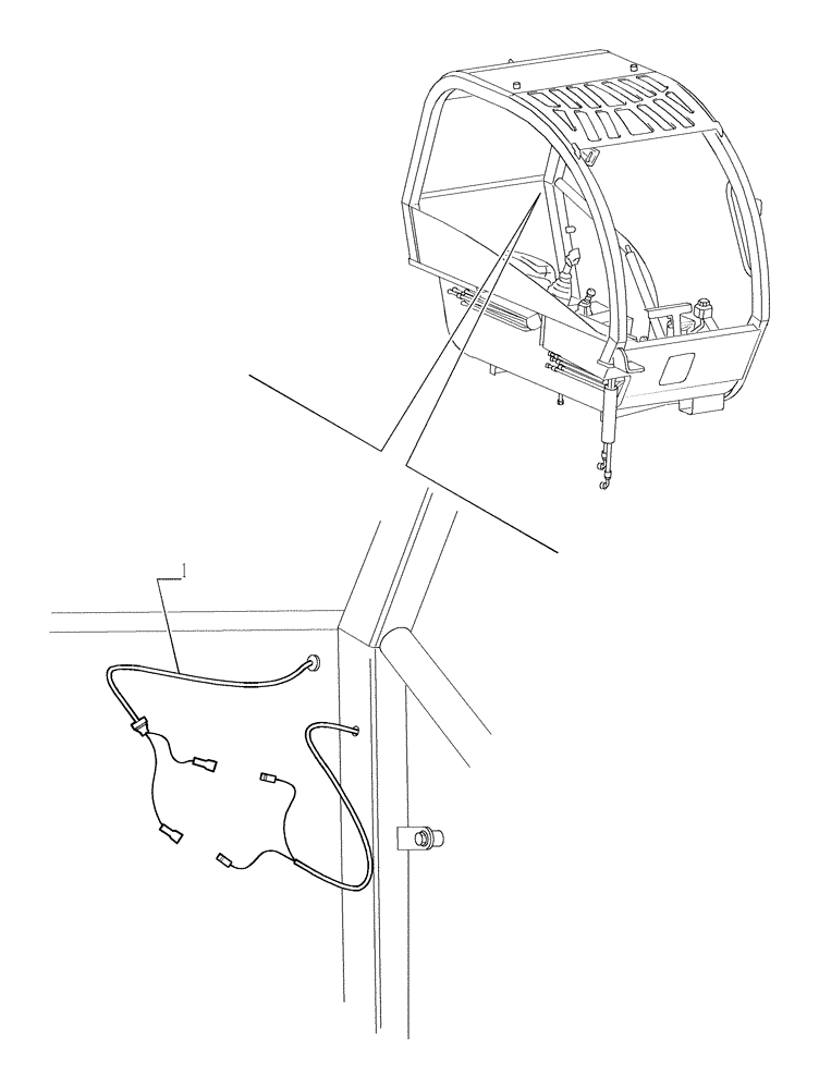 Схема запчастей Case TX842 - (9.00581A[03]) - ROPS CANOPY - COMPONENTS - OPTIONAL CODE 749260021 - VERSION (03/04) (90) - PLATFORM, CAB, BODYWORK AND DECALS
