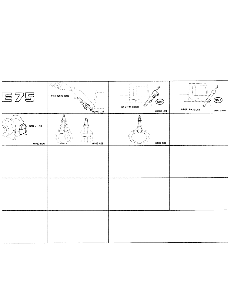 Схема запчастей Case 75P - (0-28) - E75 (00) - PICTORIAL INDEX