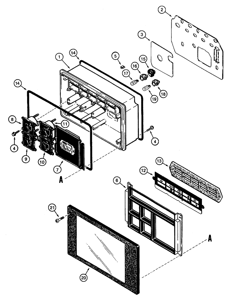 Схема запчастей Case 460 - (4-12) - INSTRUMENT CLUSTER ASSEMBLY, 116738A1 (04) - ELECTRICAL SYSTEMS