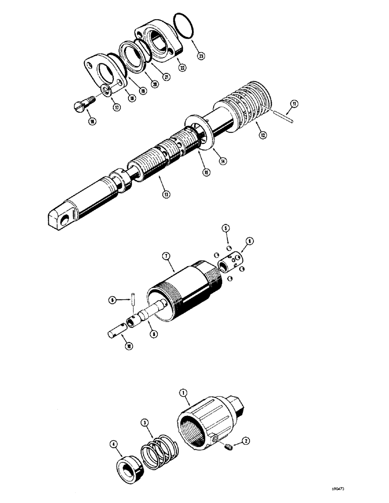 Схема запчастей Case W10C - (230) - LOADER LIFT SPOOLS, FLOAT (08) - HYDRAULICS