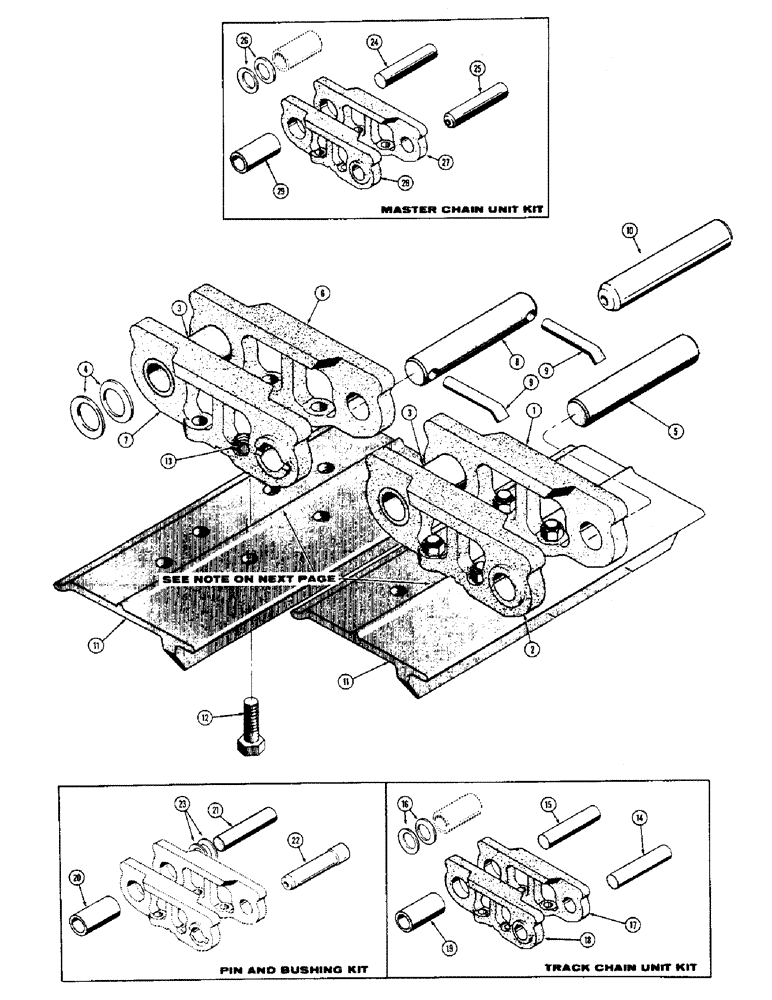 Схема запчастей Case 310G - (144) - TRACK CHAINS (04) - UNDERCARRIAGE