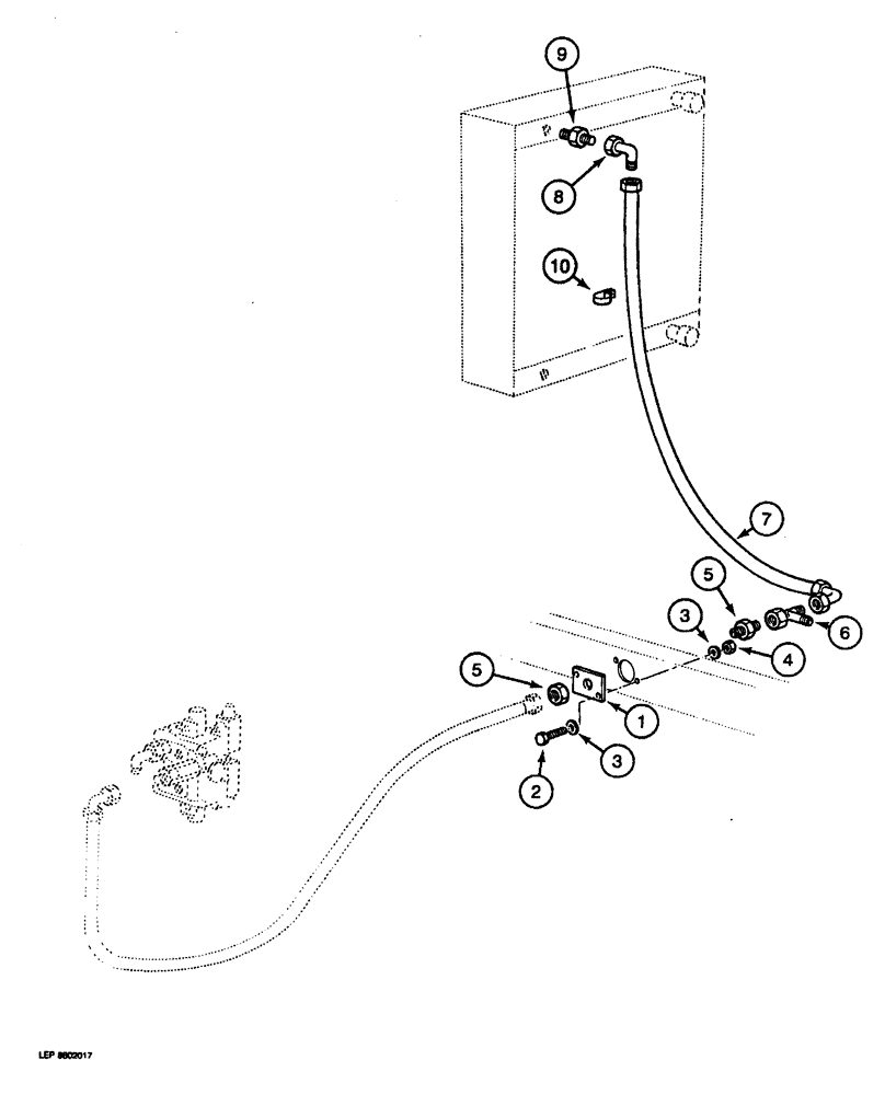 Схема запчастей Case 688 - (8-020) - HYDRAULIC PUMP LINES, SWING VALVE RETURN LINE (08) - HYDRAULICS