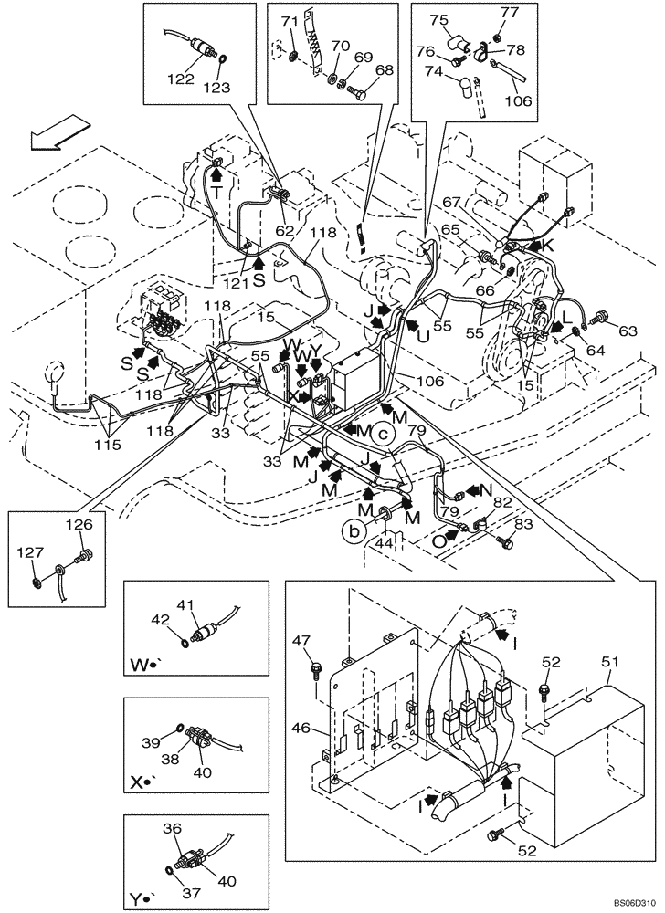 Схема запчастей Case CX800 - (04-002-00[01]) - CHASSIS ELECTRICAL CIRCUIT (04) - ELECTRICAL SYSTEMS