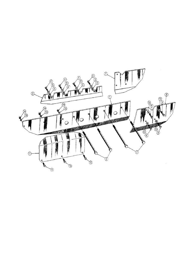 Схема запчастей Case 520 - (098) - ROCK GUARD, OPTIONAL EQUIPMENT (04) - UNDERCARRIAGE