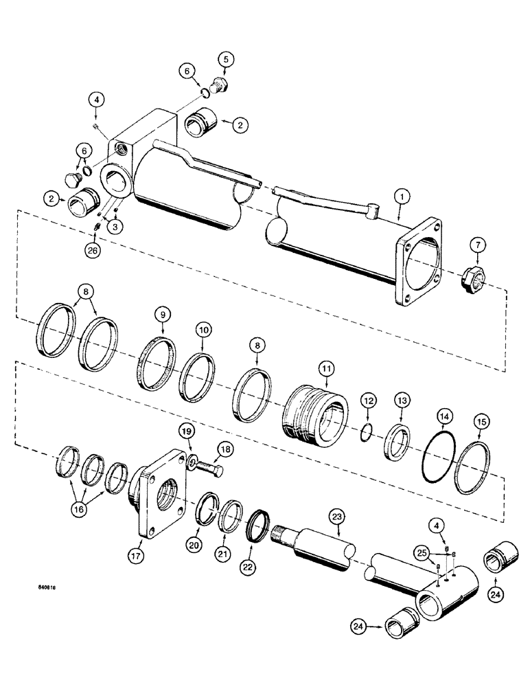Схема запчастей Case 1187 - (266) - BOOM CYLINDER (07) - HYDRAULIC SYSTEM