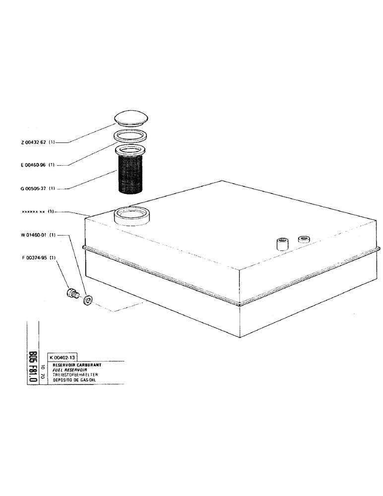Схема запчастей Case TC45 - (029) - FUEL RESERVOIR 