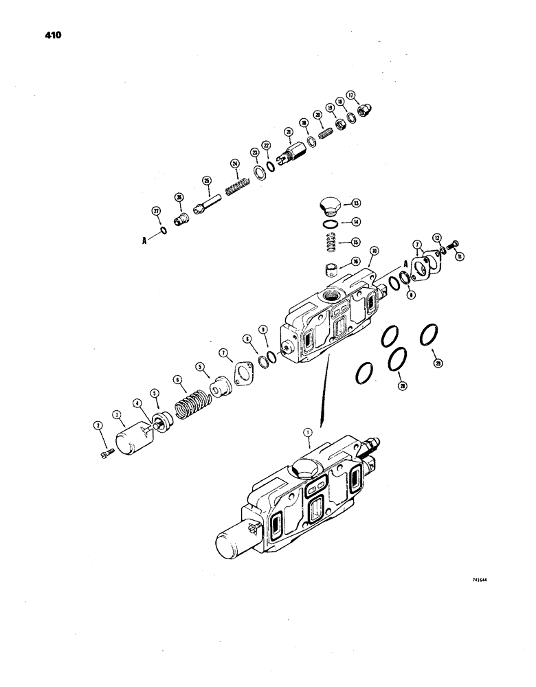 Схема запчастей Case 850 - (410) - D66221 4-IN-1 BUCKET, DUAL PULL BEHIND AND, RIPPER SECTION, ( CS&S # WV1030) (05) - UPPERSTRUCTURE CHASSIS