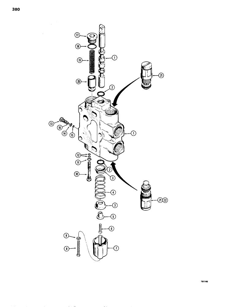 Схема запчастей Case 1150B - (380) - D87085 AND D87076 SECTIONS (07) - HYDRAULIC SYSTEM