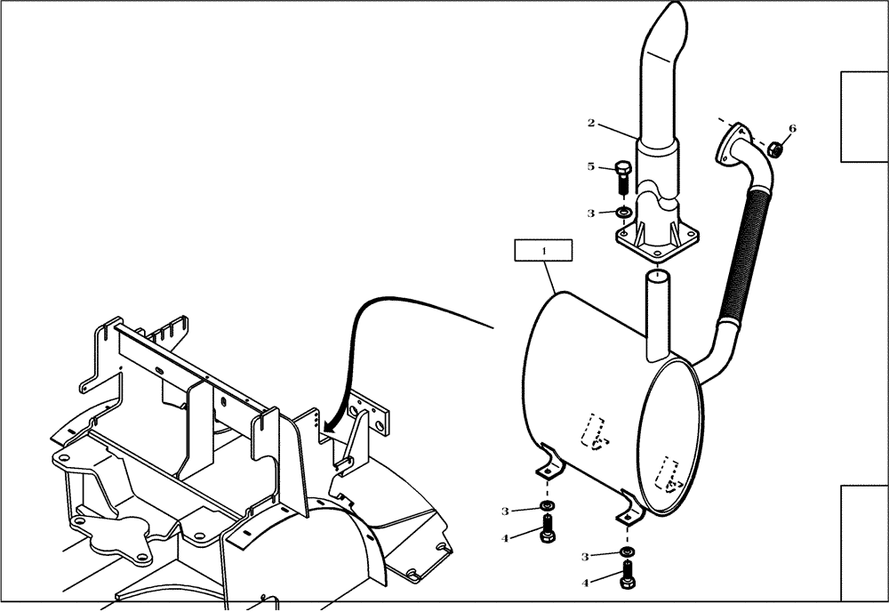 Схема запчастей Case 221E - (13.220[2987270000]) - MUFFLER, INSTALLATION (10) - ENGINE