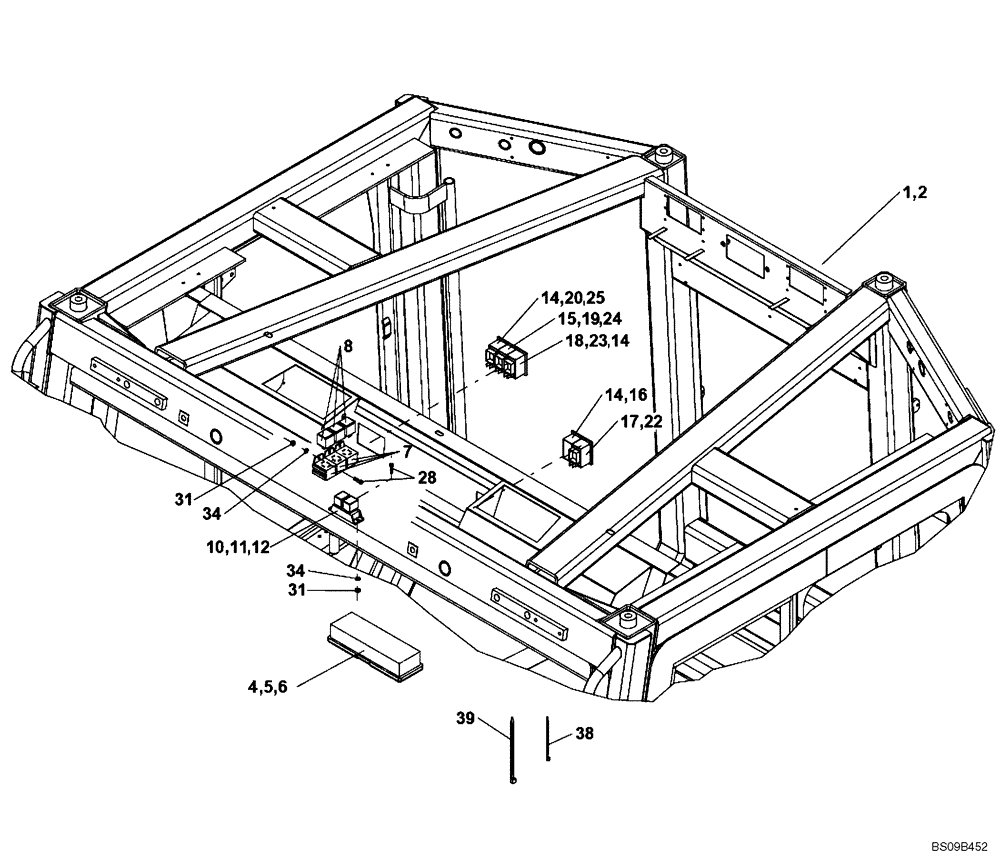 Схема запчастей Case DV213 - (55.510.01) - WIRING -CAB (GROUP 410-ND131527) (55) - ELECTRICAL SYSTEMS