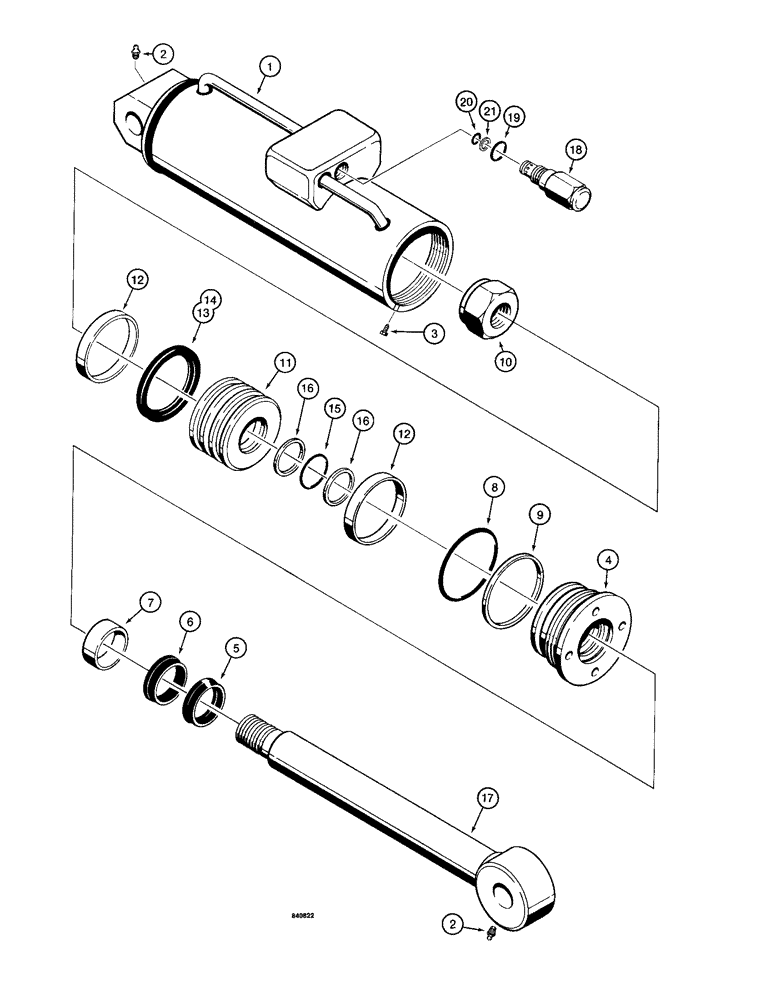 Схема запчастей Case 1187 - (278) - COLLECTOR ARM CYLINDER (07) - HYDRAULIC SYSTEM