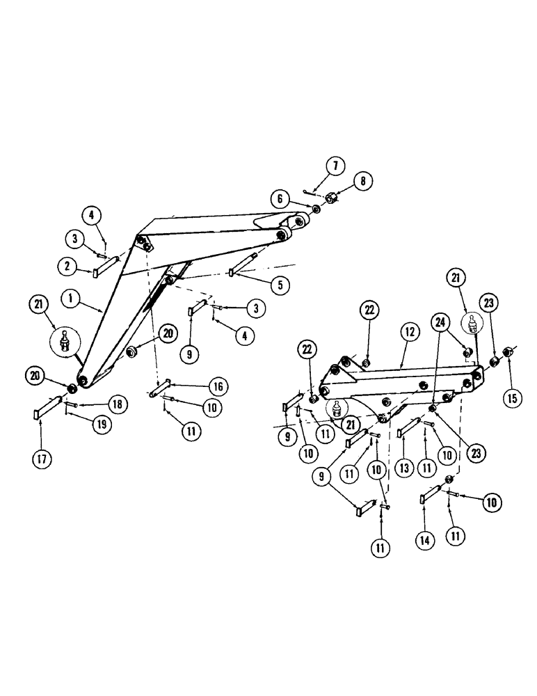 Схема запчастей Case 880 - (268) - "Y" MAIN BOOM AND "Y" TOOL BOOM (09) - BOOMS