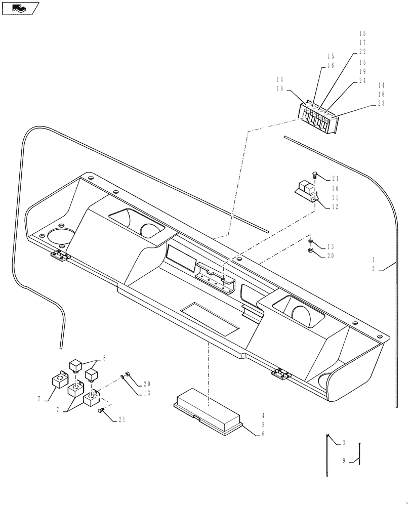 Схема запчастей Case DV207 - (55.510.01) - CAB MAIN WIRE HARNESS - BSN NFNTH2117 (55) - ELECTRICAL SYSTEMS
