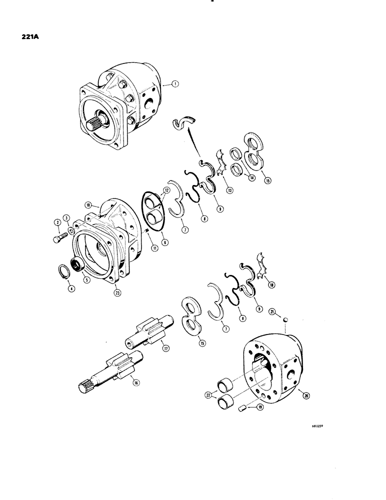 Схема запчастей Case 1150 - (221A) - R25565, R30317 AND R30318 PUMPS, TYRONE (07) - HYDRAULIC SYSTEM