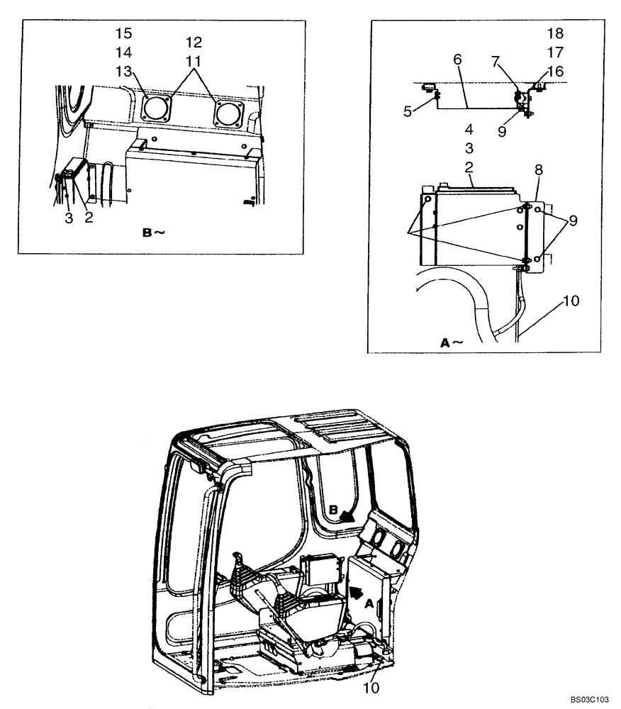 Схема запчастей Case CX80 - (04-05) - RADIO (04) - ELECTRICAL SYSTEMS