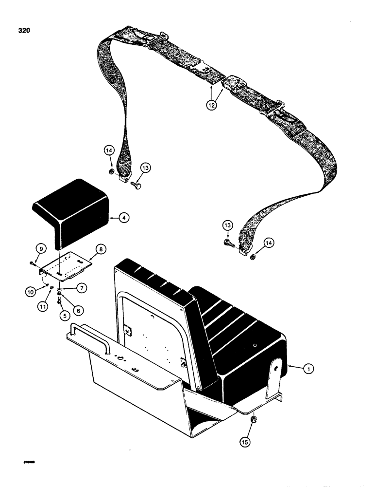 Схема запчастей Case 850C - (320) - SEATS, ARMREST, AND SEAT BELTS (05) - UPPERSTRUCTURE CHASSIS