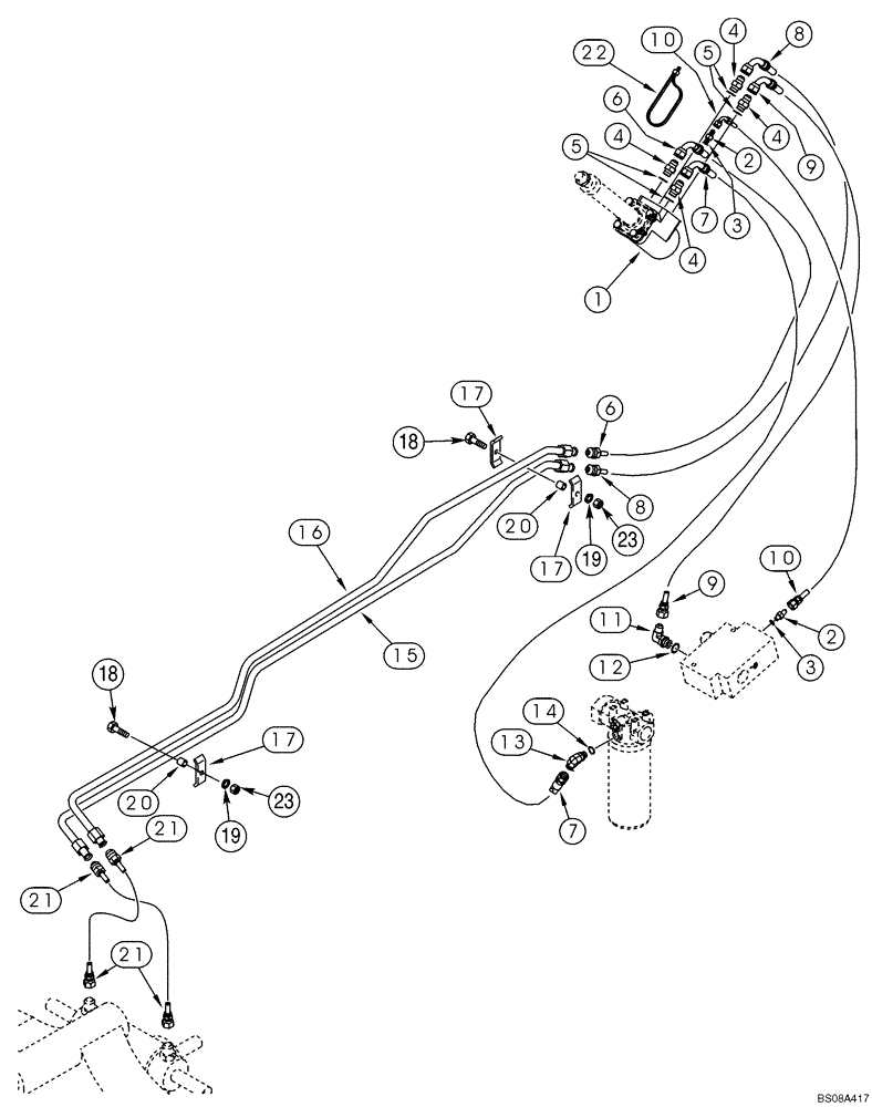 Схема запчастей Case 586G - (05-02) - HYDRAULICS - STEERING (05) - STEERING