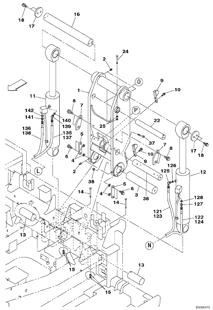 Схема запчастей Case CX700B - (09-35) - SELF-DETACHING COUNTERWEIGHT SYSTEM (09) - CHASSIS