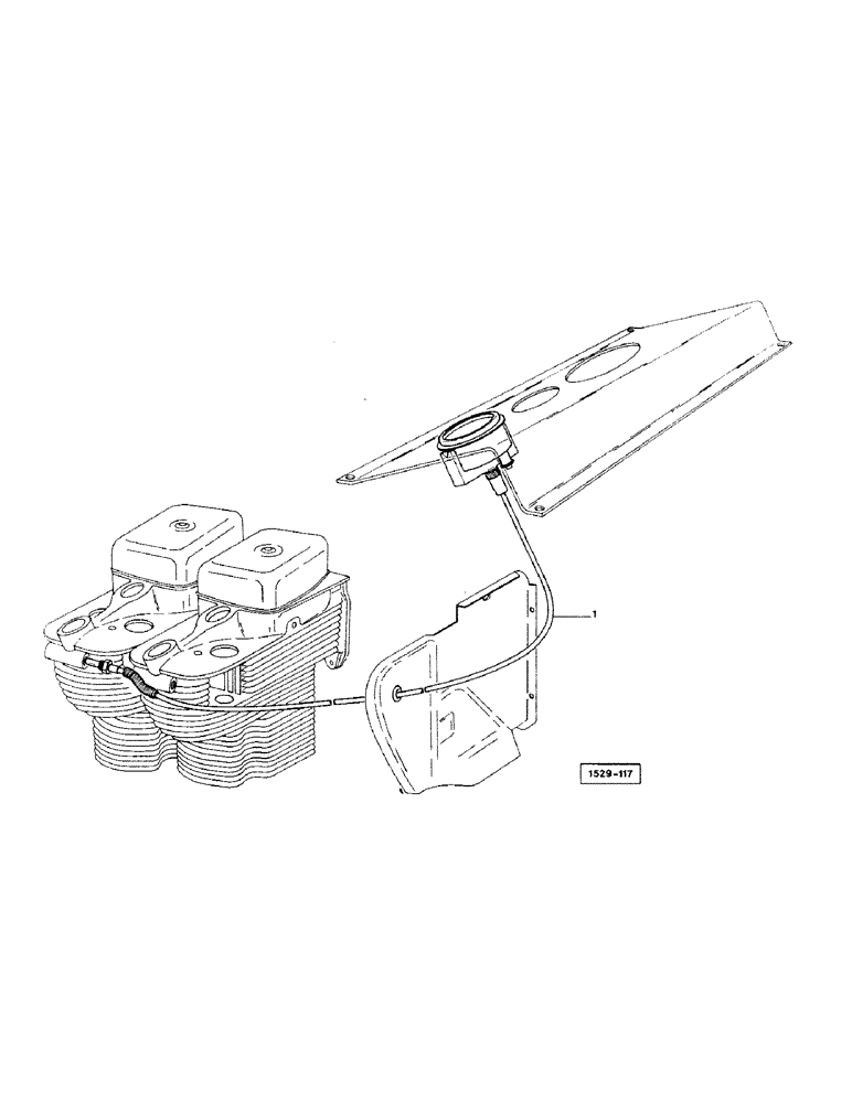 Схема запчастей Case 1529 - (029E) - DEUTZ ENGINE TEMPERATURE GAUGE, KIT E17750 