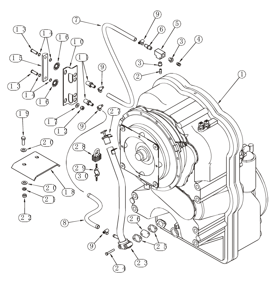 Схема запчастей Case 821C - (06-04) - TRANSMISSION FILL TUBE GAUGE, SIGHT (06) - POWER TRAIN