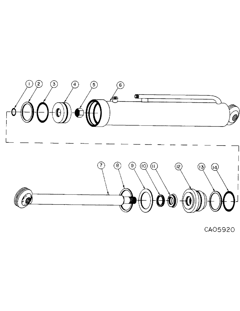 Схема запчастей Case 4140 - (10-10) - TILT CYLINDER (07) - HYDRAULICS