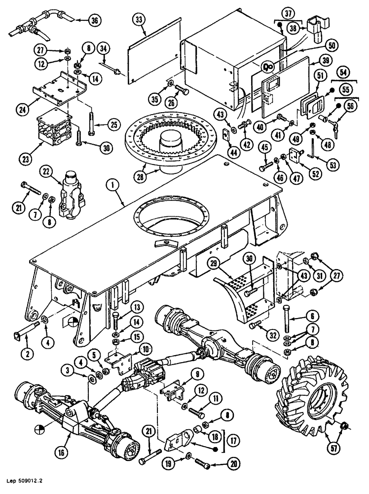 Схема запчастей Case 688B - (36) - UNDERCARRIAGE (04) - UNDERCARRIAGE