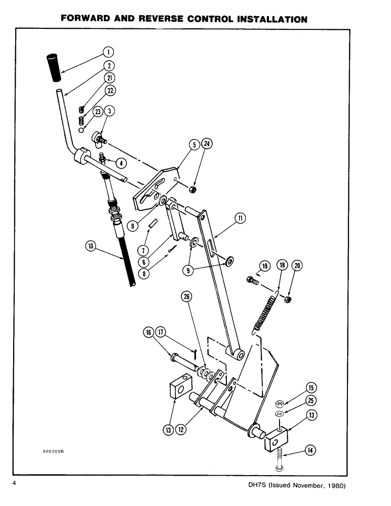 Схема запчастей Case DH7 - (04) - FORWARD AND REVERSE CONTROL INSTALLATION (41) - STEERING