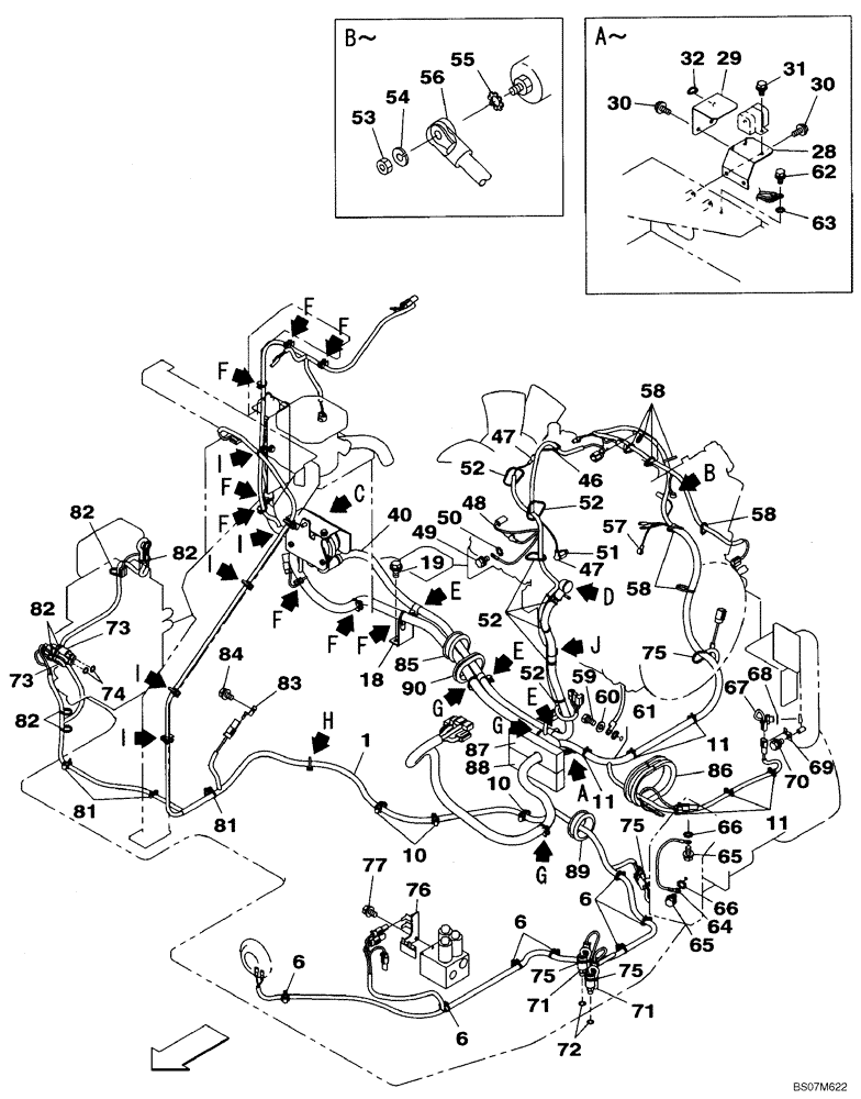 Схема запчастей Case CX75SR - (04-02) - HARNESS, MAIN - CHASSIS, UPPERSTRUCTURE (04) - ELECTRICAL SYSTEMS