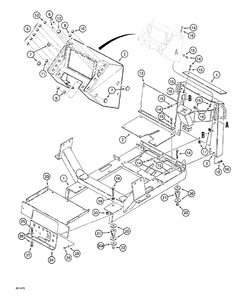 Схема запчастей Case 760 - (09-006) - OPERATORS COMPARTMENT, PLATFORM, FLOORPLATES, STEERING TOWER AND PANELS (90) - PLATFORM, CAB, BODYWORK AND DECALS
