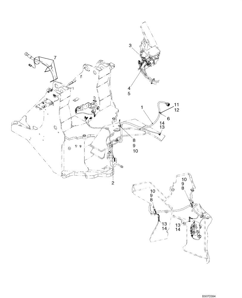 Схема запчастей Case 621E - (04-03) - HARNESS, FRONT - Z-BAR (04) - ELECTRICAL SYSTEMS