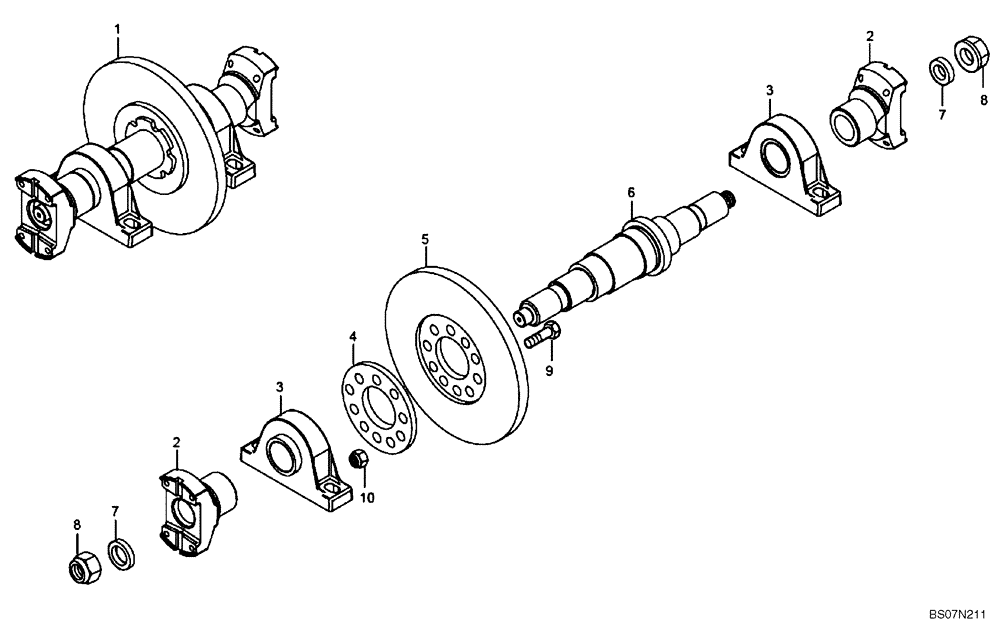 Схема запчастей Case 327B - (24FG0010051[001]) - PROPELLER SHAFT (89500424390) (03) - Converter / Transmission
