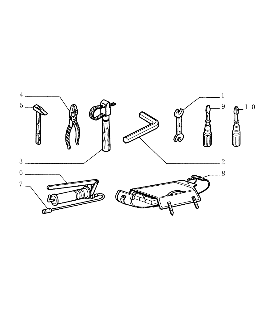 Схема запчастей Case 1850K LT - (6.769[01]) - TOOL KIT (13) - Electrical System / Decals