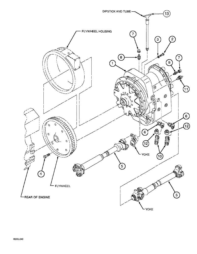 Схема запчастей Case 689G - (06-28) - DRIVE LINE MOUNTING (06) - POWER TRAIN