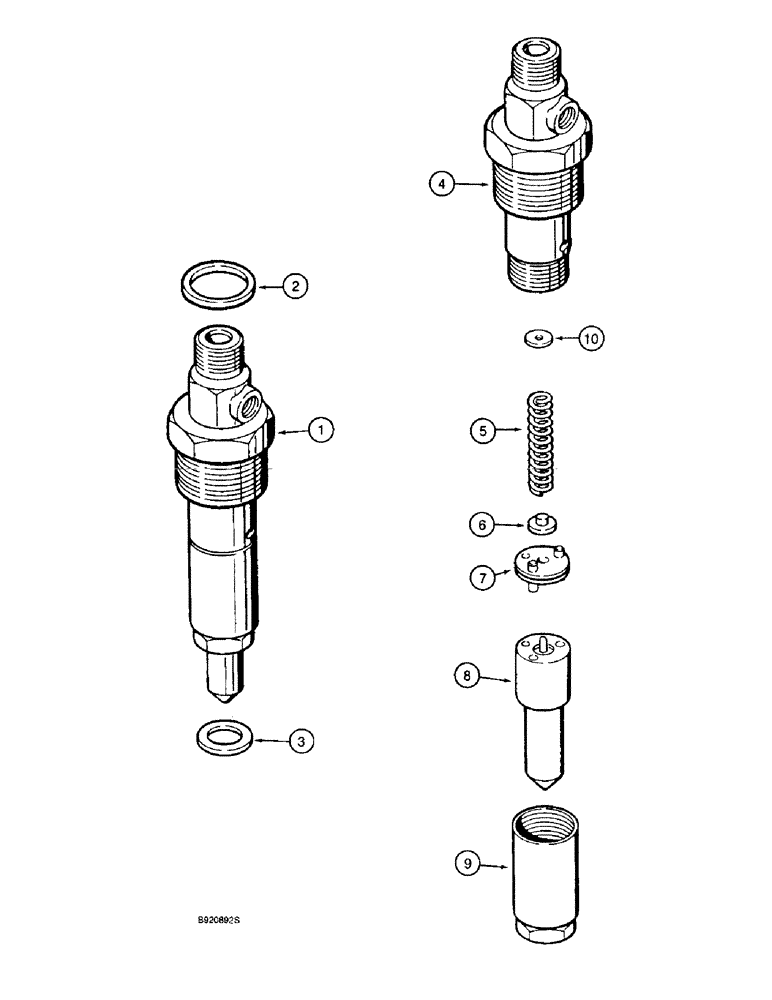 Схема запчастей Case 9020B - (3-028) - FUEL INJECTION NOZZLE, 4TA-390 EMISSIONS CERTIFIED ENGINE, P.I.N. DAC0202001 AND AFTER (03) - FUEL SYSTEM
