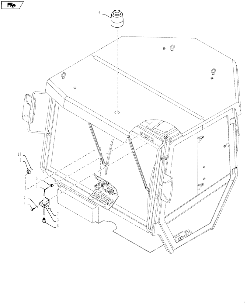 Схема запчастей Case DV207 - (55.404.01) - ROTARY BEACON (55) - ELECTRICAL SYSTEMS