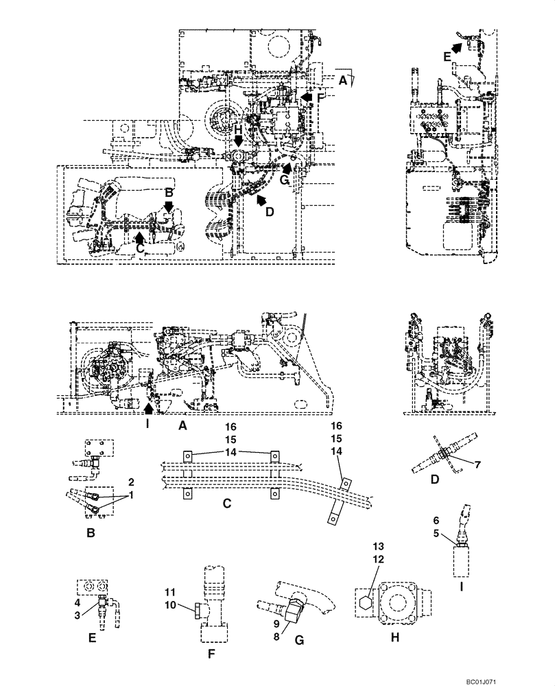 Схема запчастей Case CX290 - (08-63) - HYDRAULICS - MULTIFUNCTION AUXILIARY (08) - HYDRAULICS