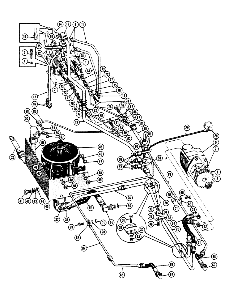 Схема запчастей Case 600 - (114) - HYDRAULIC SYSTEM, (USED FROM SERIAL #7060776), TRANSMISSION HYDRAULIC SYSTEM (07) - HYDRAULIC SYSTEM