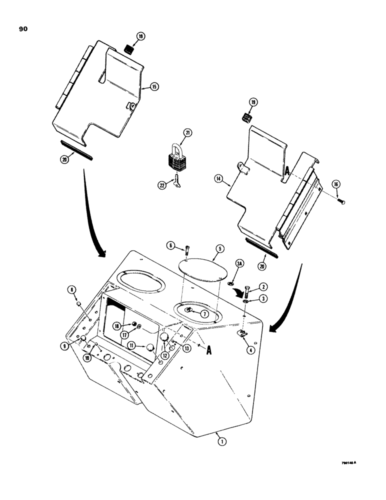 Схема запчастей Case 580C - (090) - INSTRUMENT PANEL AND COVERS, TRACTOR S/N 8958213 & AFTER (04) - ELECTRICAL SYSTEMS