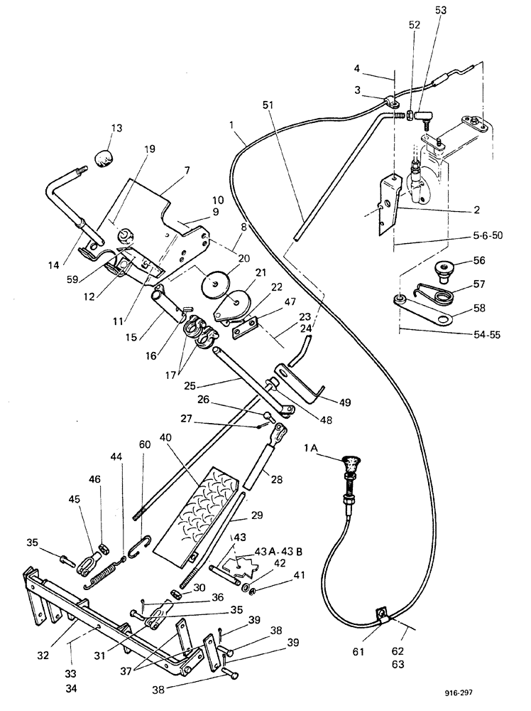 Схема запчастей Case 580F - (116) - ACCELERATOR CABLES (10) - ENGINE