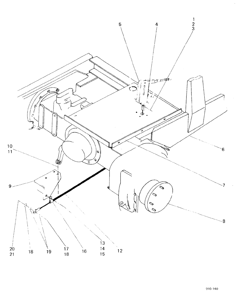 Схема запчастей Case 580F - (358) - HANDBRAKE, FOR GERMANY, STARTING WITH NO 3.733.717, TORQUE CONVERTER (33) - BRAKES & CONTROLS