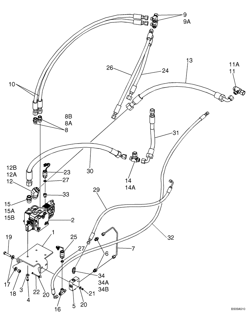 Схема запчастей Case 721E - (05-13) - JOYSTICK STEERING - HYDRAULICS (05) - STEERING