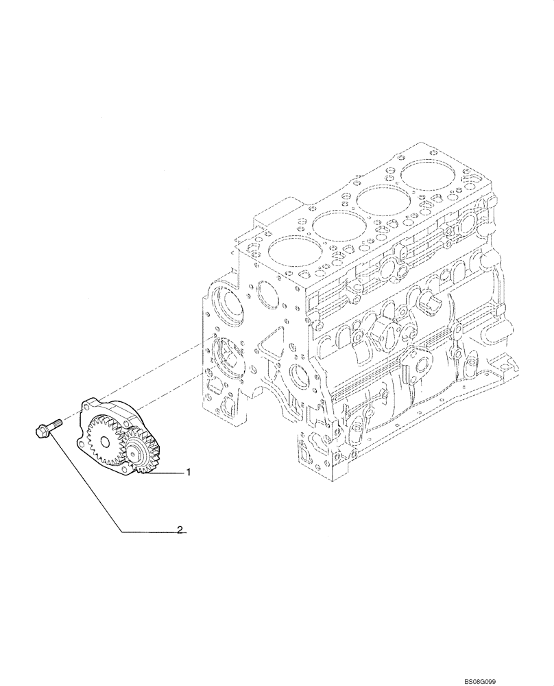 Схема запчастей Case 750L - (02-12) - OIL PUMP - ENGINE (02) - ENGINE