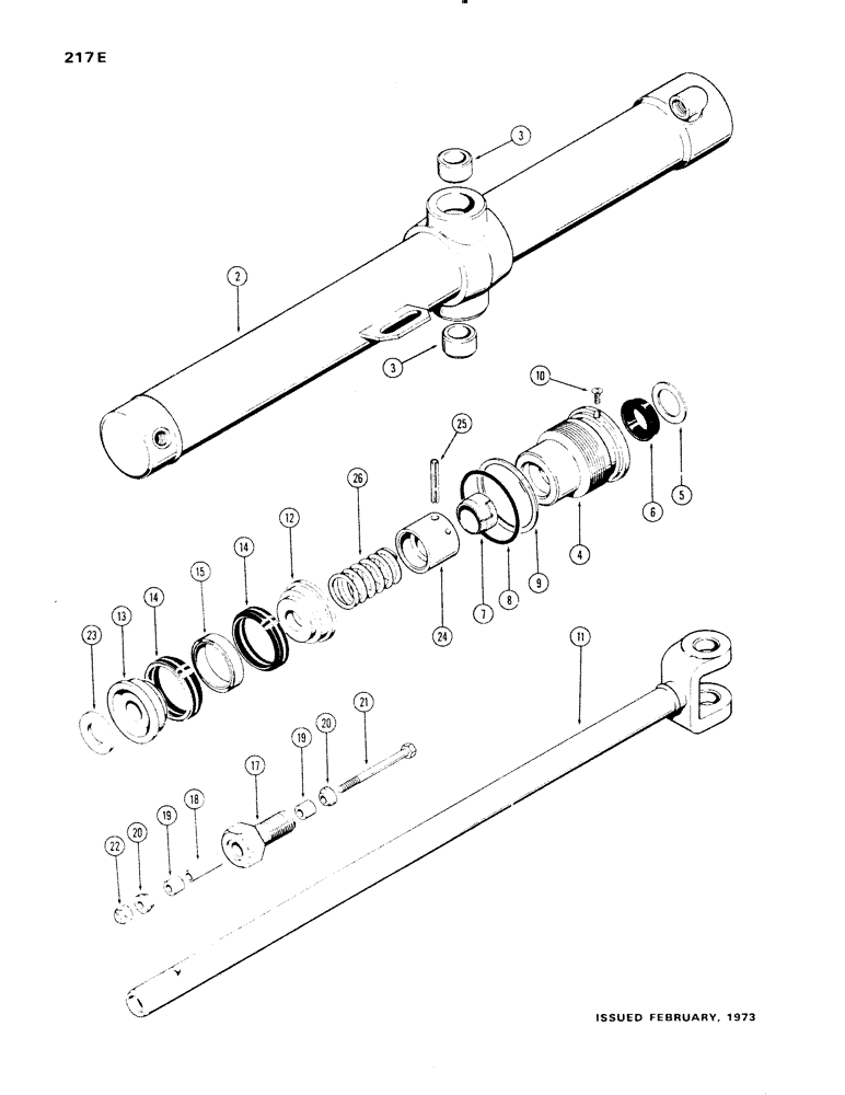 Схема запчастей Case 1150 - (217E) - G32165 AND G32166 DOZER LIFT CYLINDERS, 3-1/2" DIA. CYLINDER W/ 32-1/4" STROKE POWER TILT DOZER (07) - HYDRAULIC SYSTEM