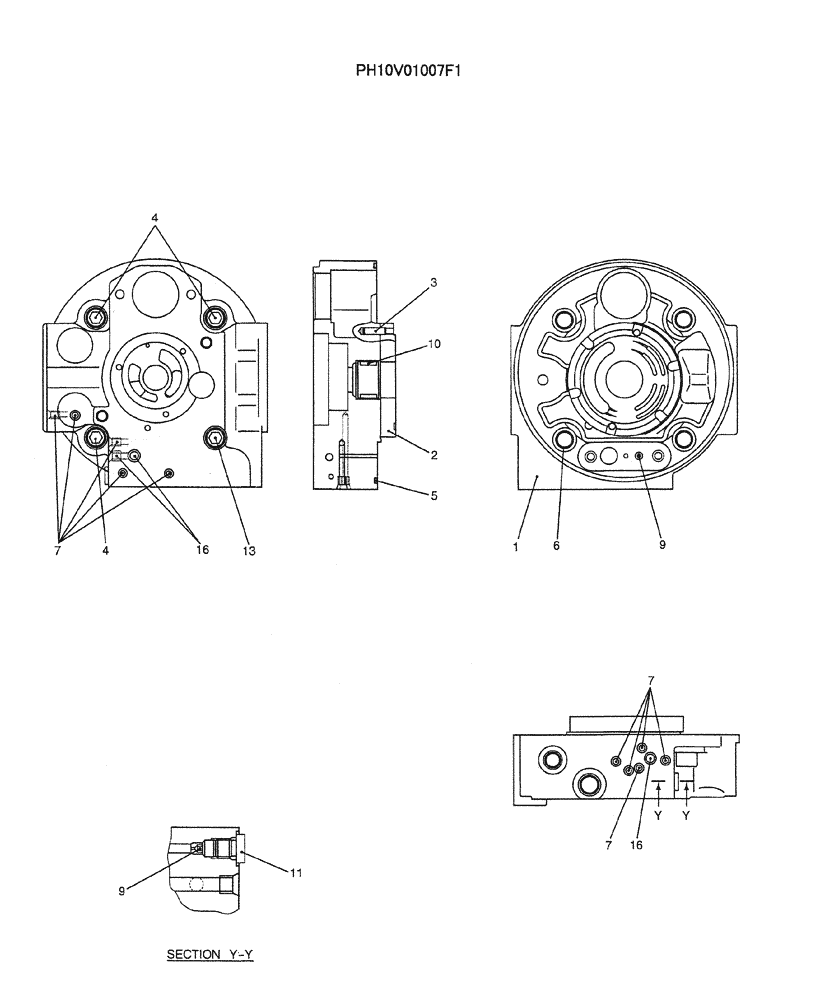 Схема запчастей Case CX50B - (07-029[01]) - COVER ASSY (PH10V01007F1) ELECTRICAL AND HYDRAULIC COMPONENTS