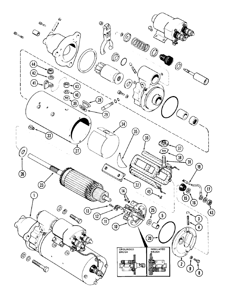 Схема запчастей Case 1187 - (076) - R45968 STARTER, 504BDT DIESEL ENGINE (06) - ELECTRICAL SYSTEMS