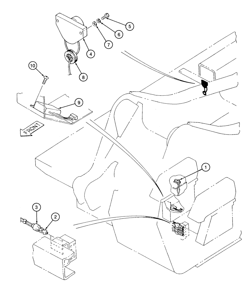 Схема запчастей Case 9060 - (4-22) - TRAVEL ALARM (04) - ELECTRICAL SYSTEMS